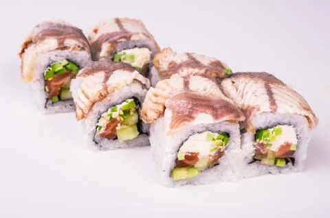 Eel sushi roll 스톡 사진