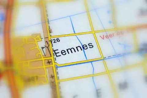 Eemnes on a map Stock Photos