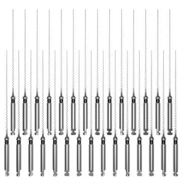 Eendodontic tool designed for the dental root canal filling Stock Photos
