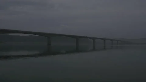 Eerie Dark Bridge Stock Footage 184221679
