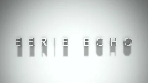 Eerie echo 3D title animation with shadows on a white background Stock Footage 297072165