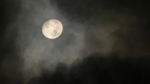 Eerie Full Moon (Timelapse) Stock Footage 33581273