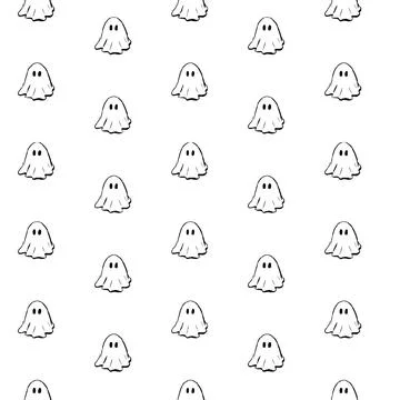 Eerie ghost pattern on a white background Stock Photos