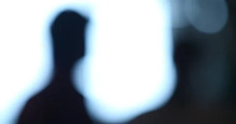 Eerie Ghost Shadow Silhouette for Spooky Wall or Art Design Stock Footage 330282374