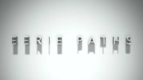 Eerie paths 3D title animation with shadows on a white background Stock Footage 297072971