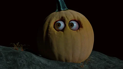 Eerie Pumpkin Stock Footage 161057874