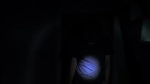 Eerie Shadowy Figure in Dim Light Stock Footage 313468080