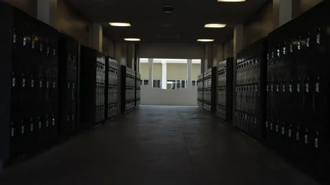 Eerie stabilized shots in 4K of empty California school coronavirus outbreak Stock Footage 132753404