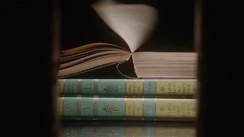 Eerie Stack Of Book Pages Flipping Stock Footage 208806019