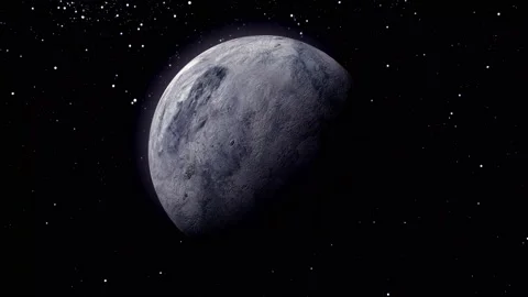 Eeris planet from space. full 3d view of eris 4k resolution. Stock Footage 158876586