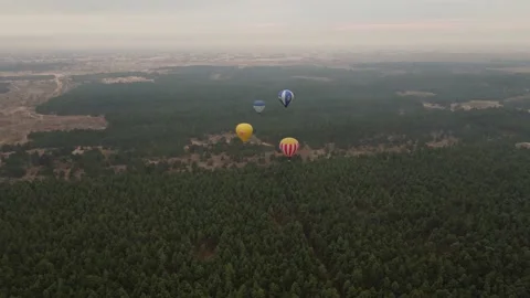 Eerostat, above the forests in Kherson Stock Footage 170712347