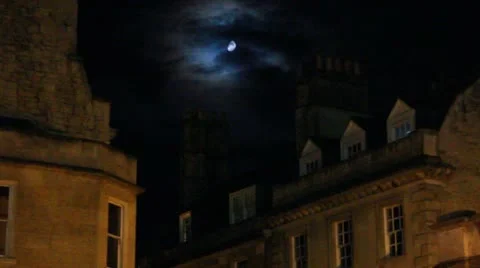 Eery night, Bath England Stock Footage 12585661