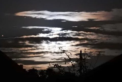 An eery night sky Stock Photos