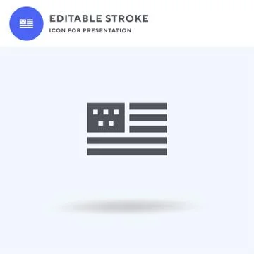 Eeuu icon vector, filled flat sign, solid pictogram isolated on white, logo i 库存插图