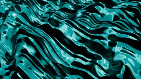 Eevee Wave 4K VJ Loop - Futuristic Music Background Animation Teal Stock Footage 296958752
