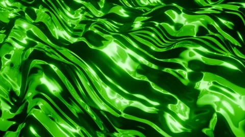 Eevee Wave 4K VJ Loop - Futuristic Music Background Animation Green Stock Footage 296958765