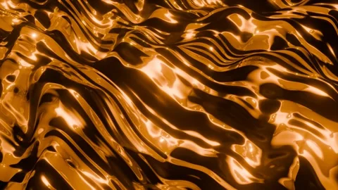 Eevee Wave 4K VJ Loop - Futuristic Music Background Animation Gold Stock Footage 296958797