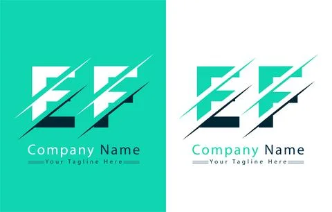EF Letter Logo Vector Design Concept Elements Stock Illustration