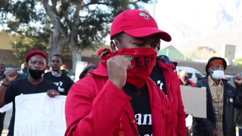 EFF protests outside US Consulate in soldarity with Black Lives Matter Video stock 132188859