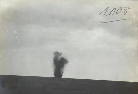 Effect of 22 cm heavy throwing mine, explosive cloud. . Copyright: xpiemag... Stock Photos