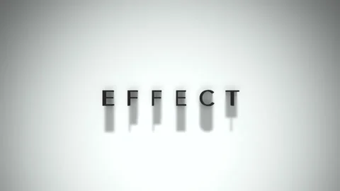 Effect 3D title animation matte black text on a white background Stock Footage 300716874