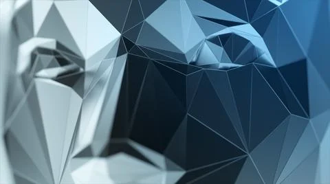 The effect of the appearance of a polygonal digital human face. Artificial in Stock Photos