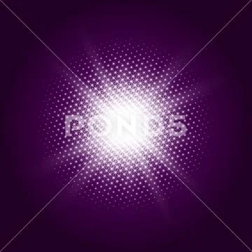 The effect of a ball of bright, luminous stars Stock Illustration