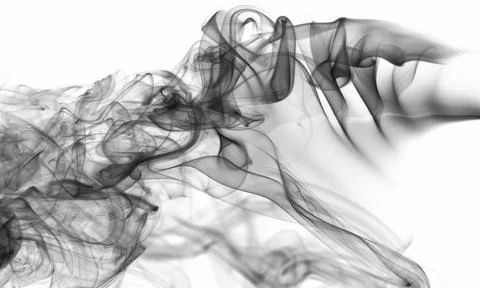 Effect of black transparent smoke Stock Photos
