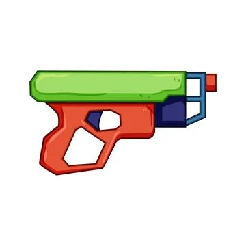 Effect blaster gun cartoon vector illustration Stock Illustration
