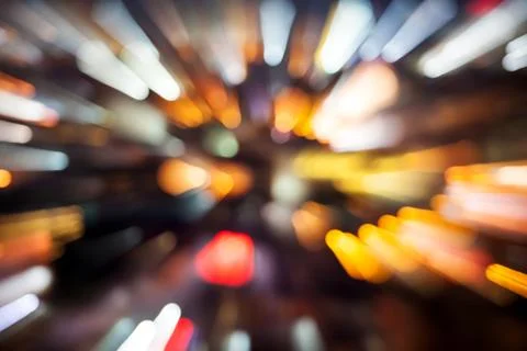 Effect of blow zoom technique on viewpoint Pattaya night at Thailand Stock Photos