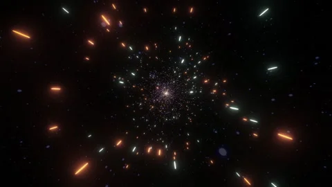 Effect blue and orange light particles 動画素材 279573801