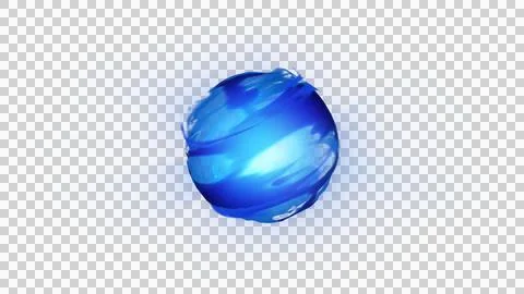 Effect Blue Energy Ball with Alpha 스톡 일러스트