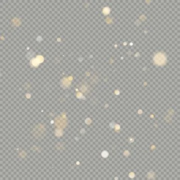 Effect of bokeh circles isolated on transparent background. Christmas glowing Illustrazione stock