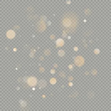 Effect of bokeh circles isolated on transparent background. Christmas glowing Illustrazione stock