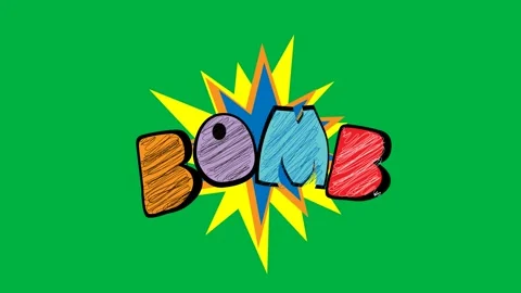 Effect BOMB element on greenscreen Видео 343314460