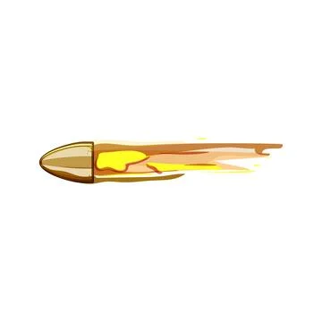 Effect bullet flying cartoon vector illustration Stockillustratie
