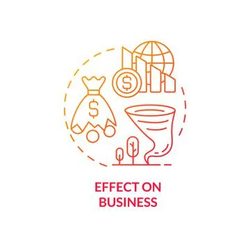 Effect on business red gradient concept icon Ilustración de archivo