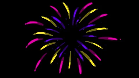 Effect of colorful brush strokes in a circular shape on a black background. Vídeos de archivo 339020638