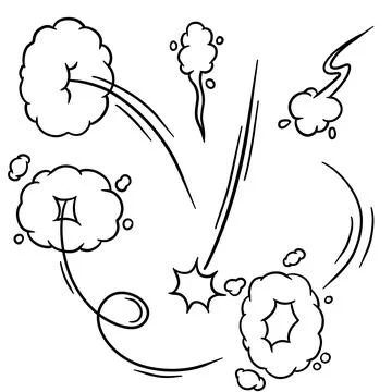 Effect of comic speed. Funny cloud of movement. Bubble cloud. Stock Illustration
