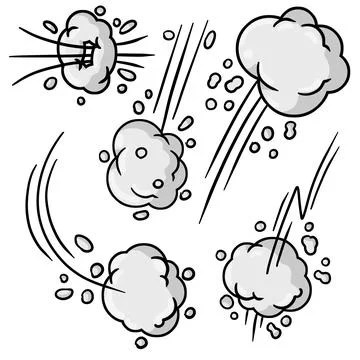 Effect of comic speed. Funny cloud of movement. Bubble cloud Stock Illustration