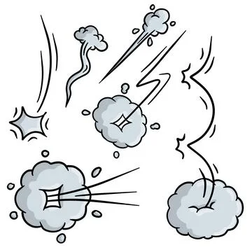 Effect of comic speed. Funny cloud of movement. Bubble cloud. Stock Illustration