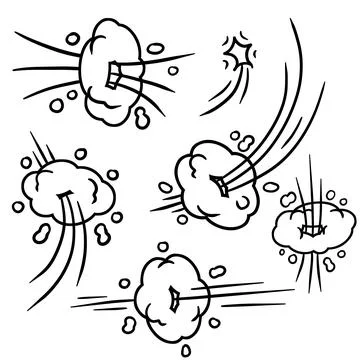 Effect of comic speed. Funny cloud of movement. Bubble cloud Stock Illustration