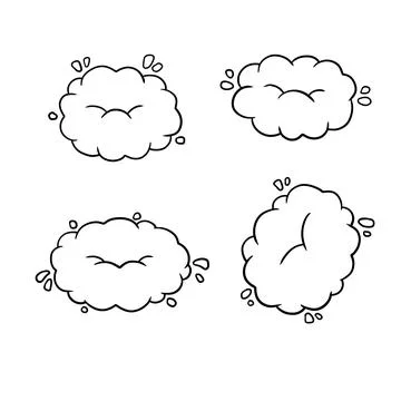 Effect of comic speed. Funny cloud Illustrazione stock