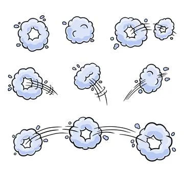 Effect of comic speed. Funny cloud Illustrazione stock