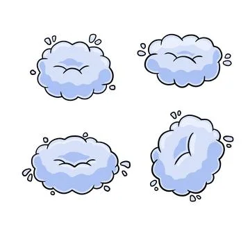 Effect of comic speed. Funny cloud Stock Illustration