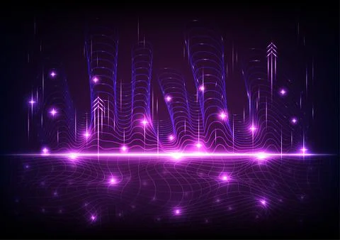 Effect Curve. Abstract Technology background Hi-tech. vector illustration. Stock Illustration