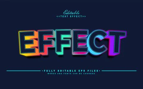 Effect editable text effect Illustrazione stock