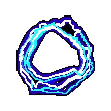 Effect electric orb pixel art vector illustration Stock Illustration