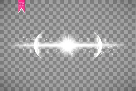 Effect of the explosion, flying in different directions of the particles, glow Stock Illustration