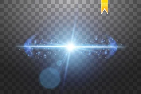 Effect of the explosion, flying in different directions of the particles, glow Stock Illustration